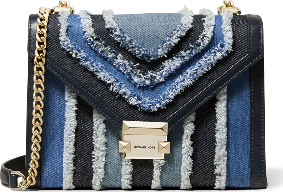 MICHAEL MICHAEL KORS Whitney Large Denim Shoulder Bag