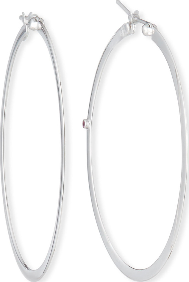 Roberto Coin 18k Large Flat Hoop Earrings