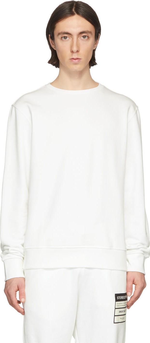 Maison Margiela Off-White Elbow Patch Sweater