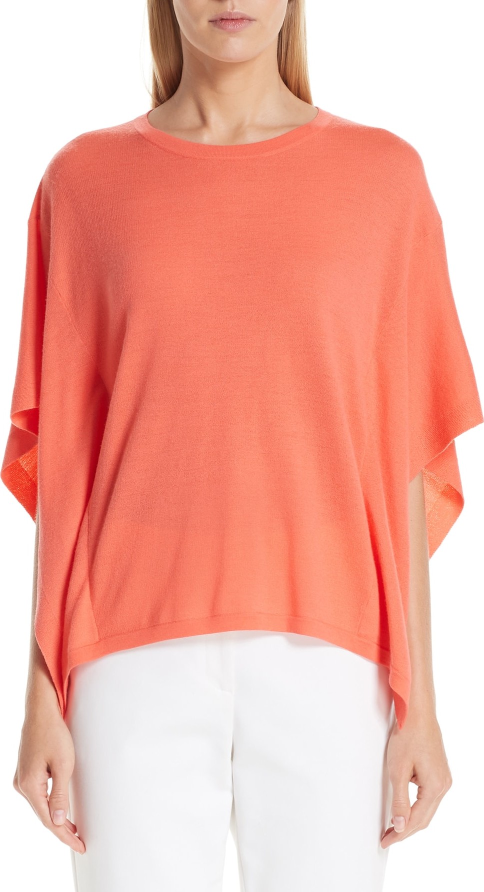 St. John Float Jacquard Merino Wool Butterfly Sweater