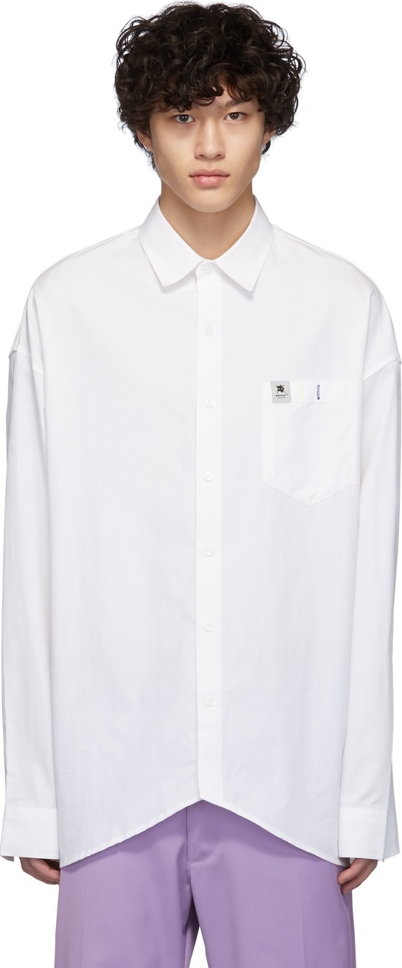 ADER error White Silk Screen Shirt