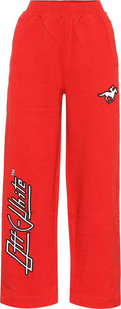 Off White Cotton wide-leg pants