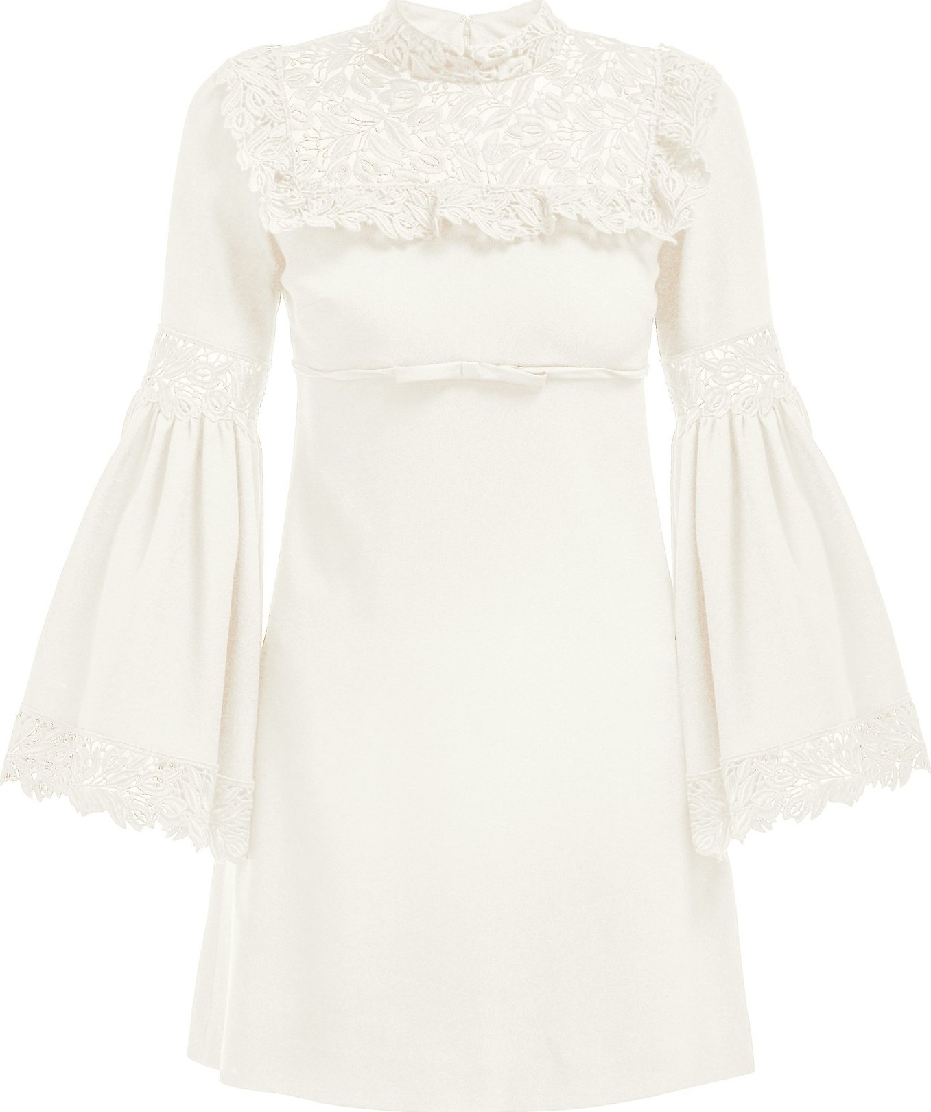 Giambattista Valli Lace-panel crepe dress