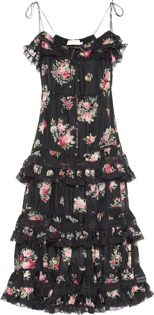 Zimmermann Honour floral silk midi dress