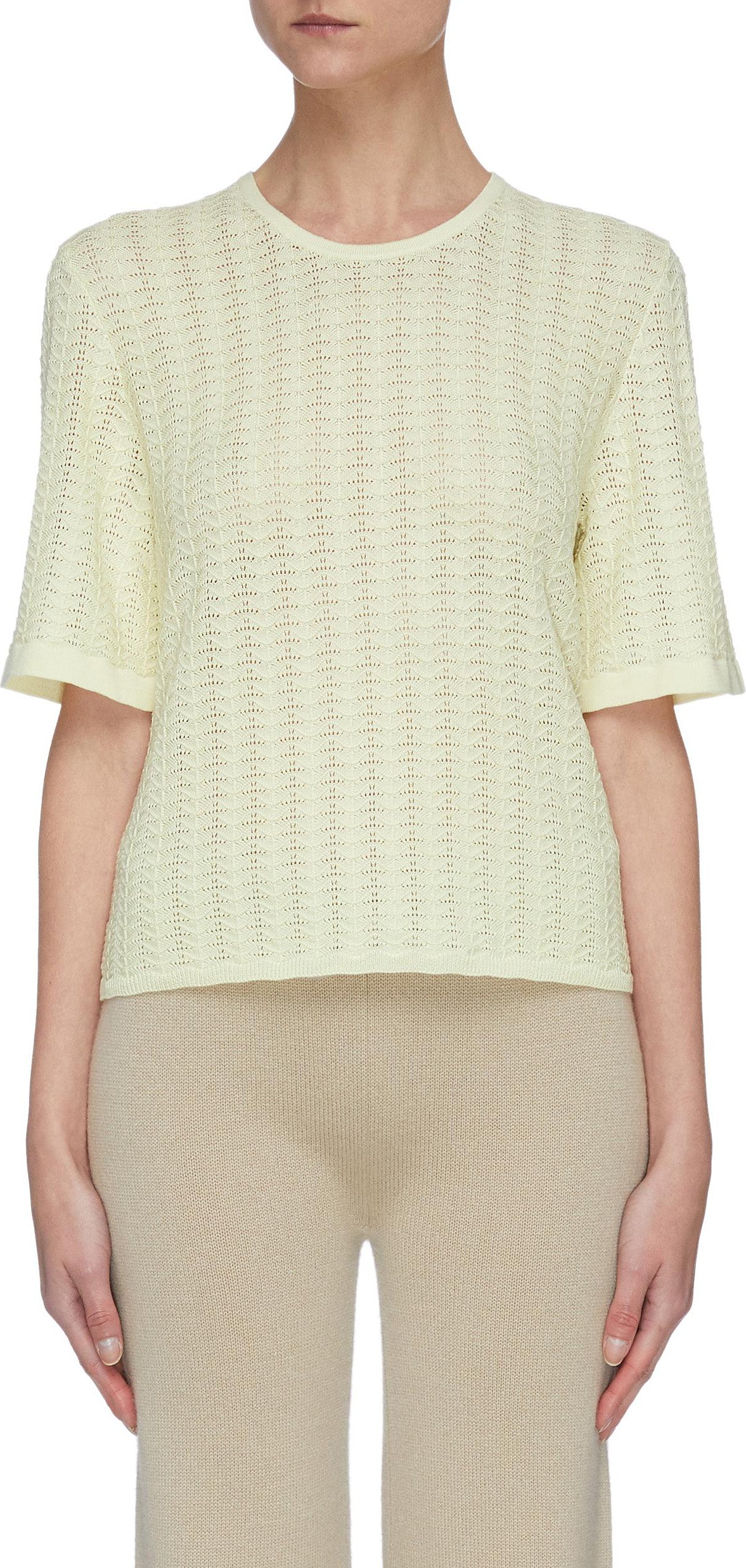 CRUSH Collection Wavy pattern silk-blend top