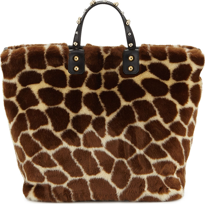 Dolce & Gabbana Giraffe Fur Beatrice Tote Bag