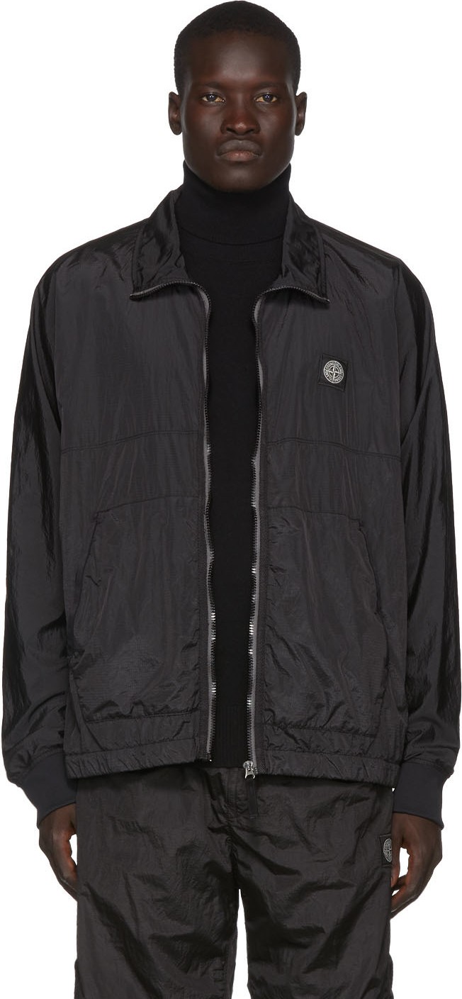 Stone Island Black Nylon Metal Over Shirt Jacket