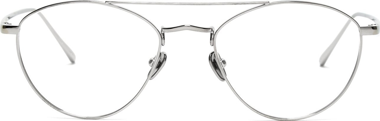 Linda Farrow Rounded aviator-frame metal glasses