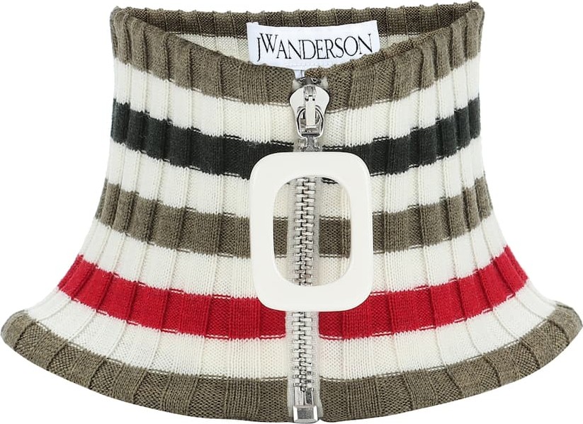 J.W.Anderson Striped wool collar