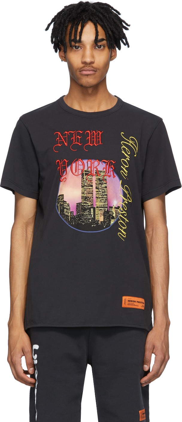 Heron Preston Black NYC Skyline T-Shirt