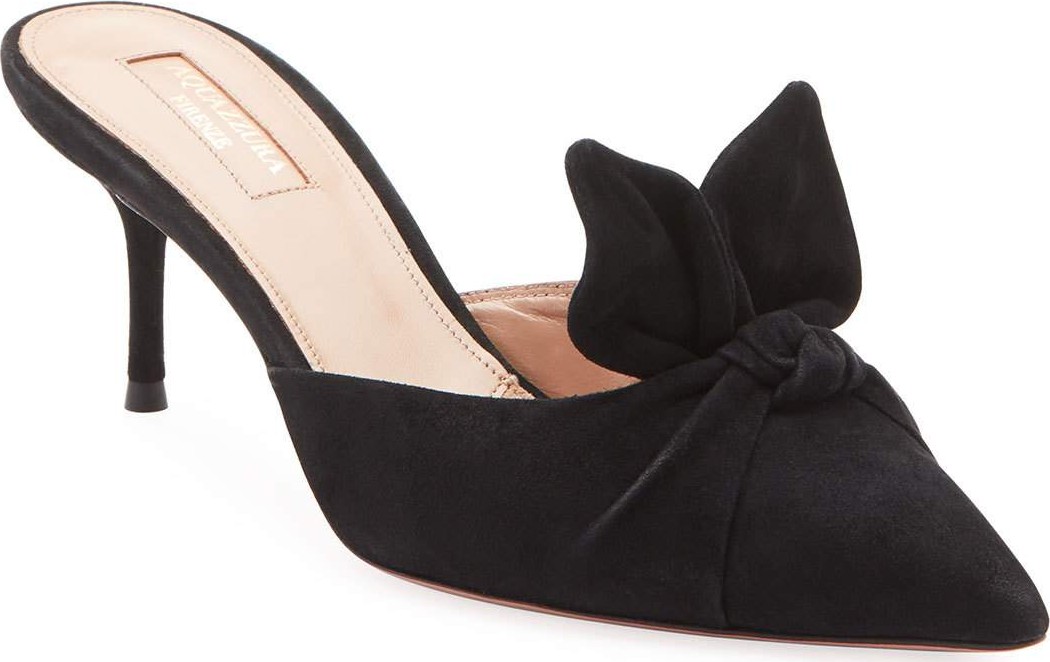 Aquazzura Deneuve Suede Slide Mules