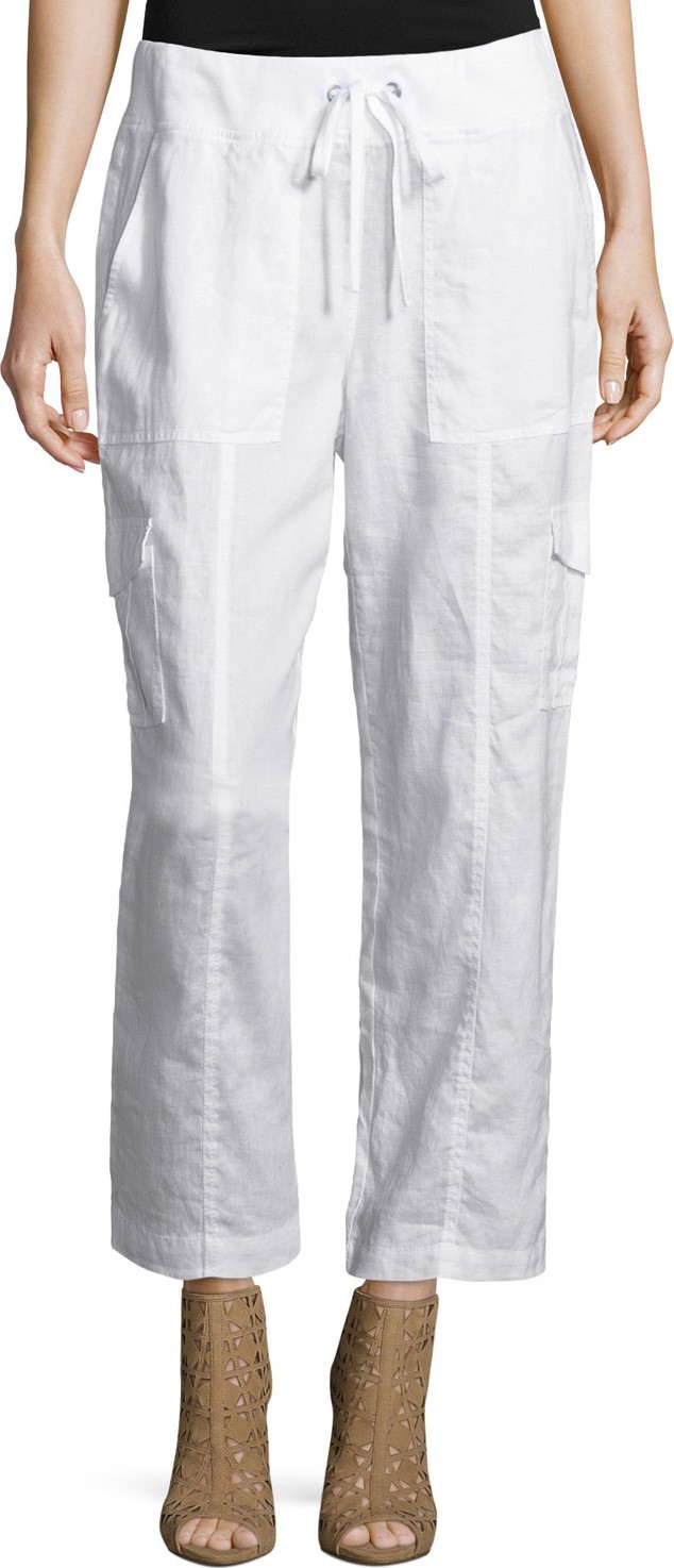 Eileen Fisher Classic Organic Linen Ankle Pants