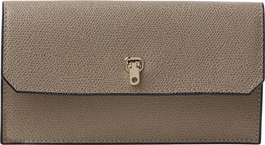Valextra Textured Leather Flap Wallet