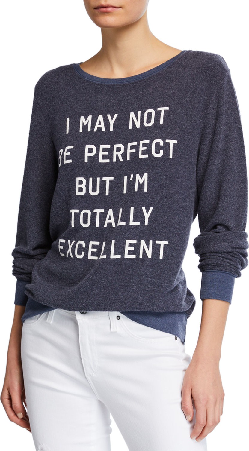 WILDFOX Long-Sleeve T-Shirt with Contrast Details