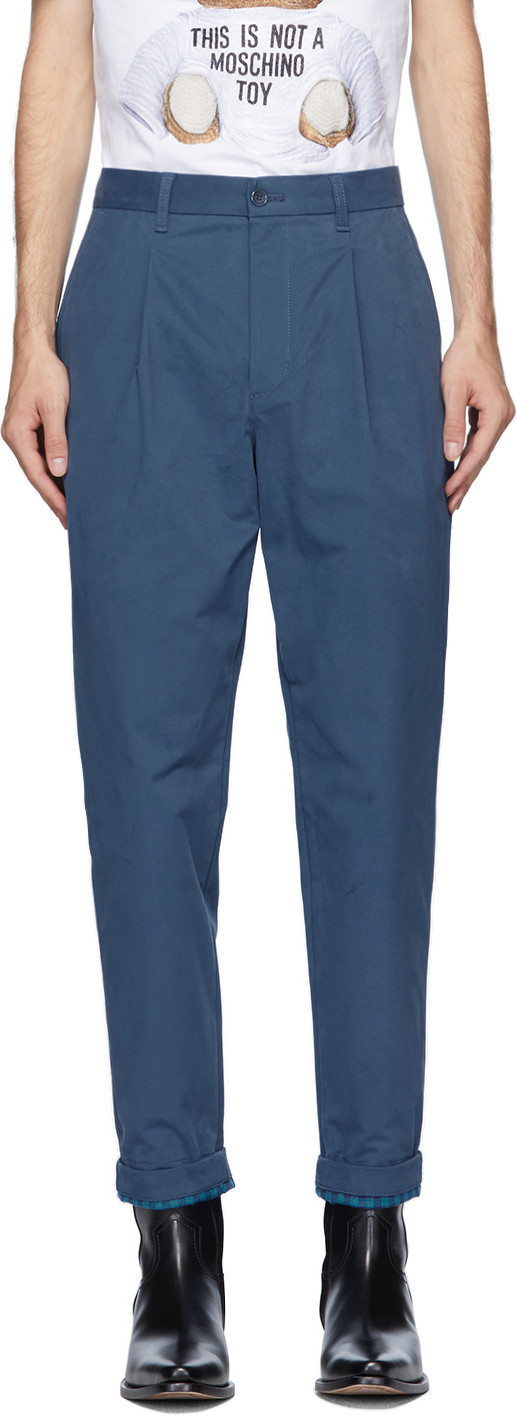 Moschino - Blue Fantasy Print Trousers