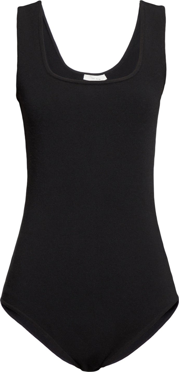 THE ROW Elian square-neck knitted bodysuit