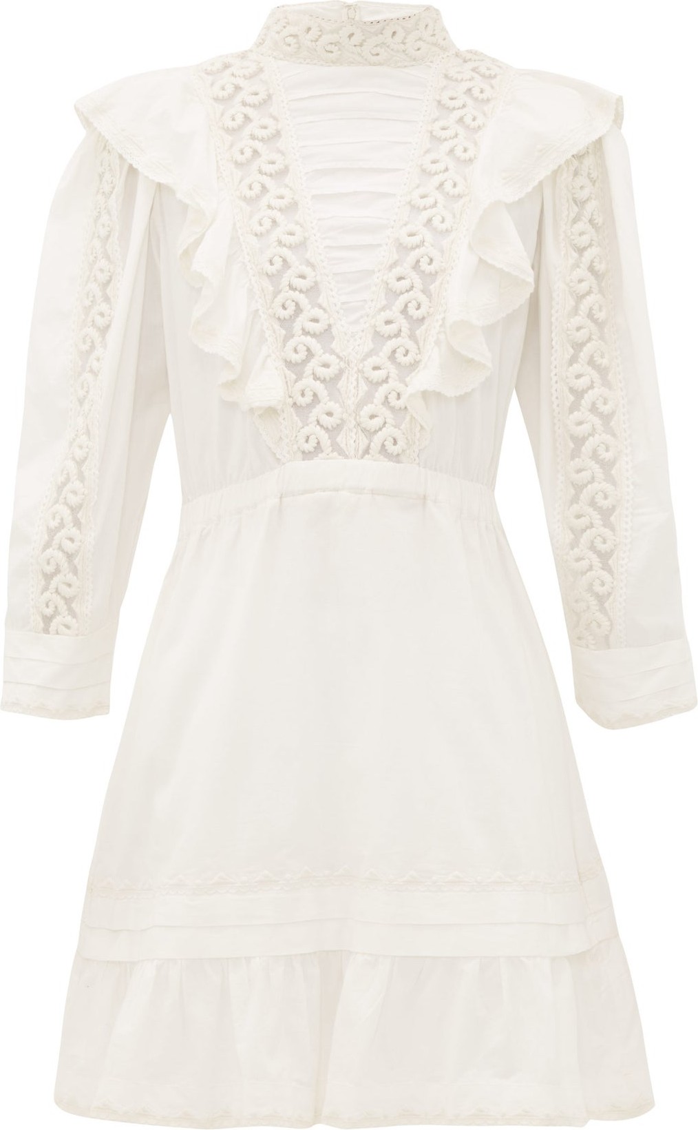 SEA Victoria ruffled cotton mini dress