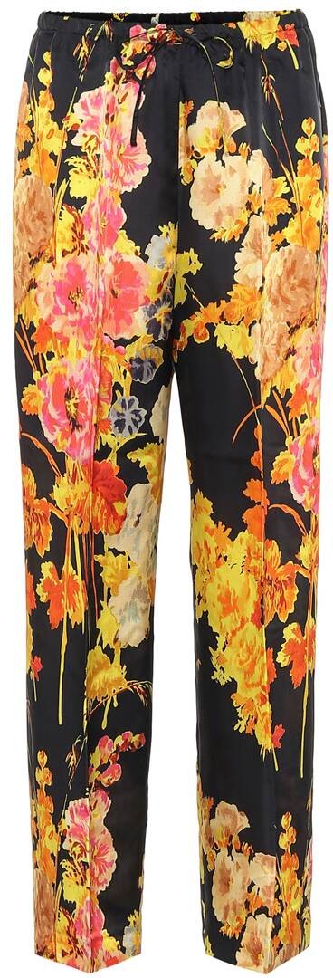 Dries Van Noten Floral satin pants
