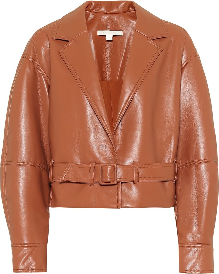 Jonathan Simkhai Faux-leather cropped jacket