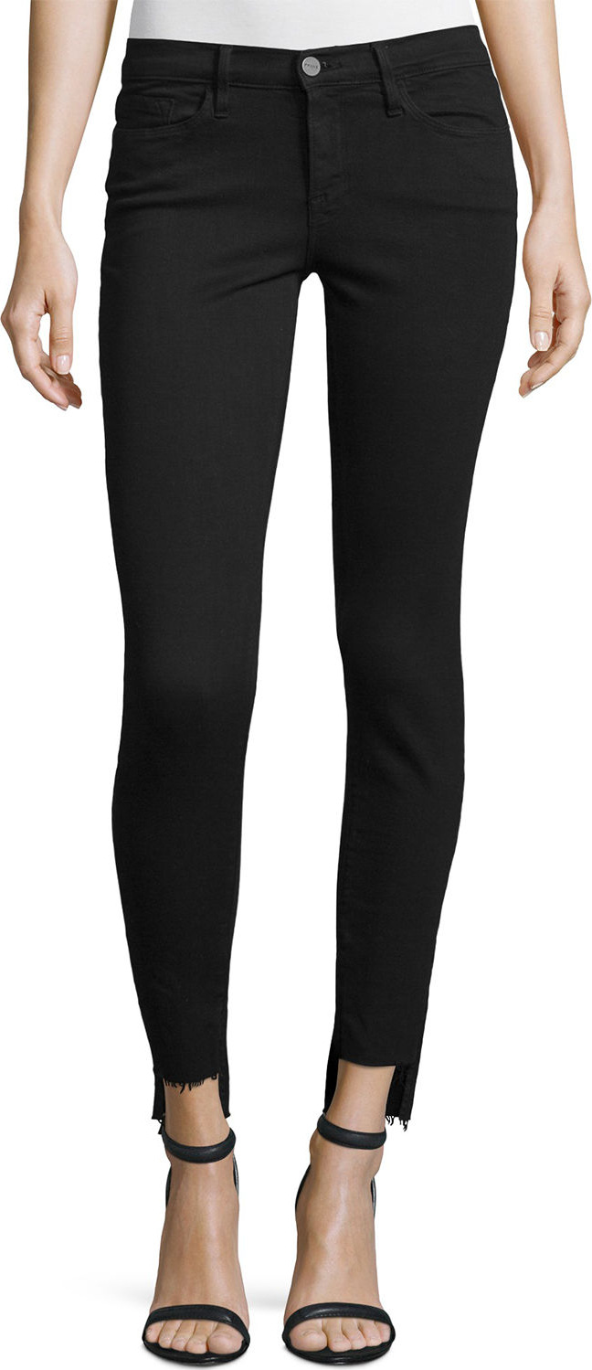 FRAME DENIM Le Skinny de Jeanne Raw Stagger-Hem Jeans