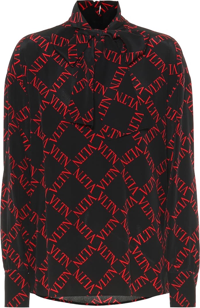 Valentino Printed silk blouse