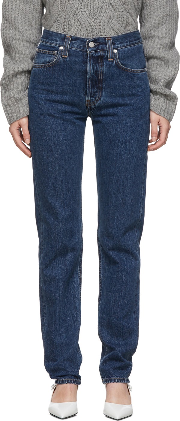 Helmut Lang Blue Masc Hi Straight Jeans