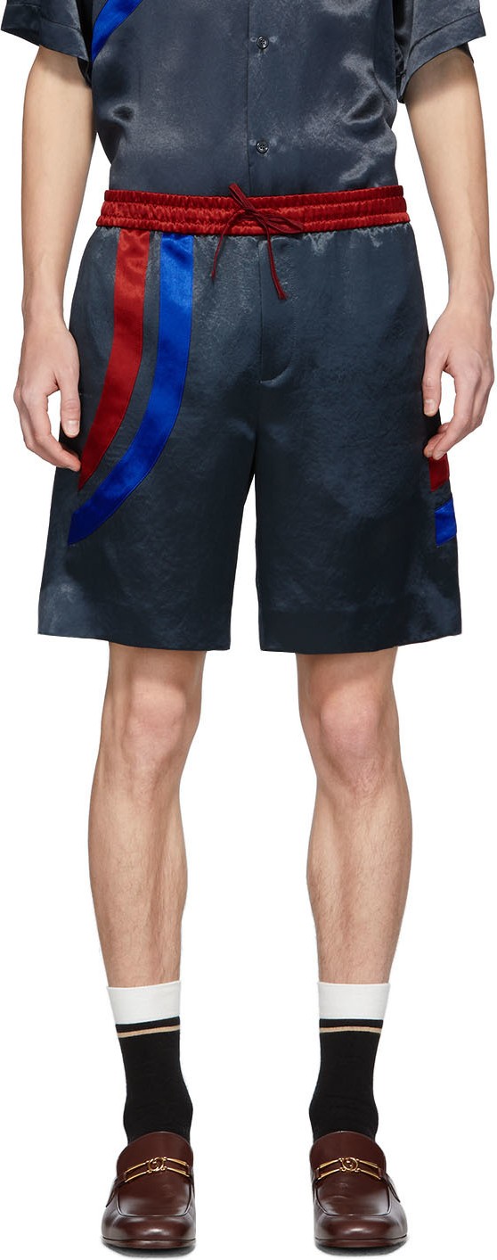 Gucci Black Satin Blitz Shorts