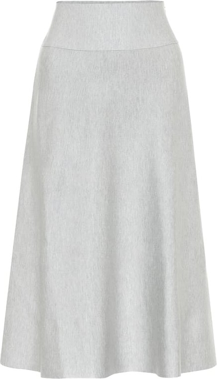 Agnona Silk-blend midi skirt