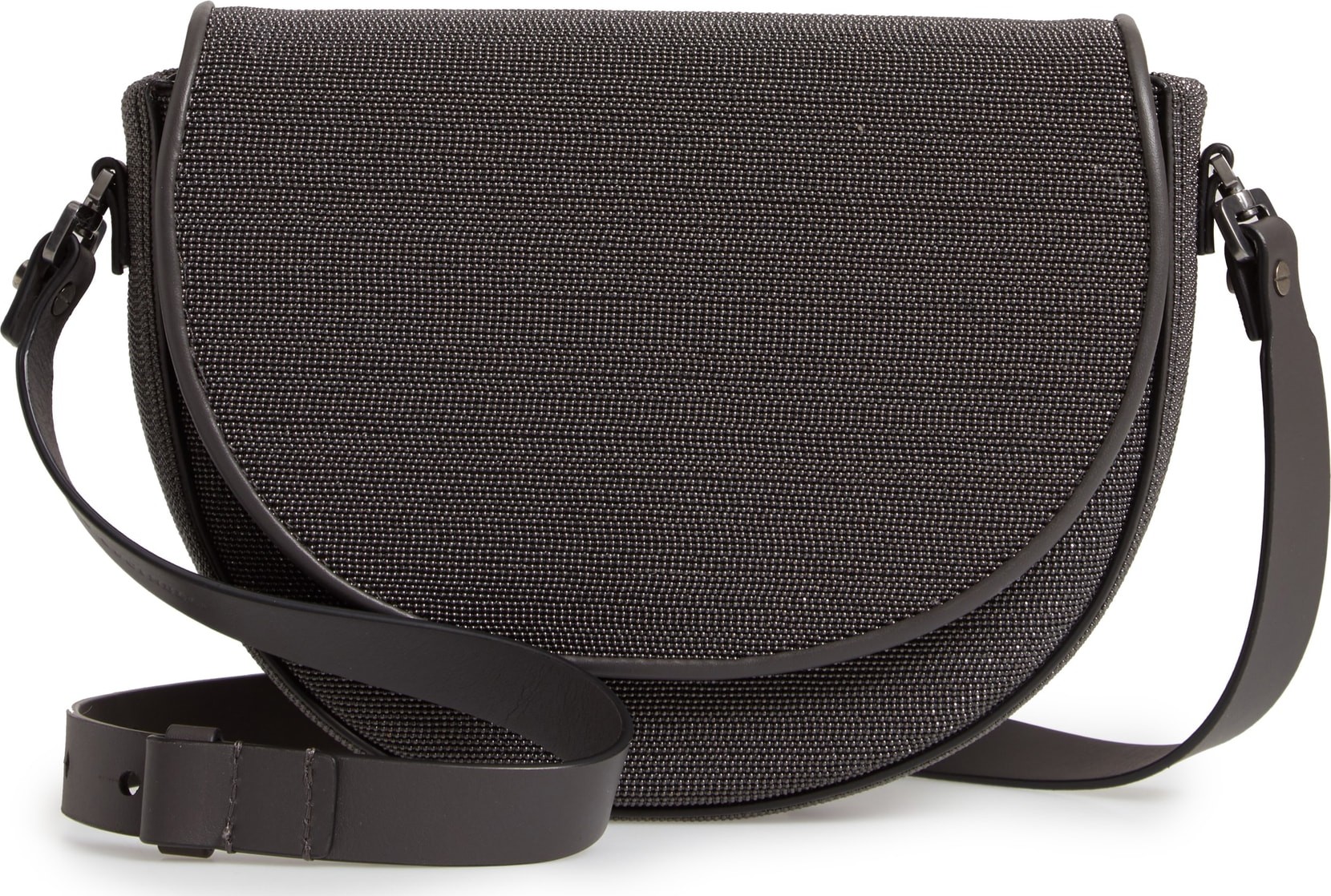 Brunello Cucinelli Monili Beaded Leather Shoulder Bag