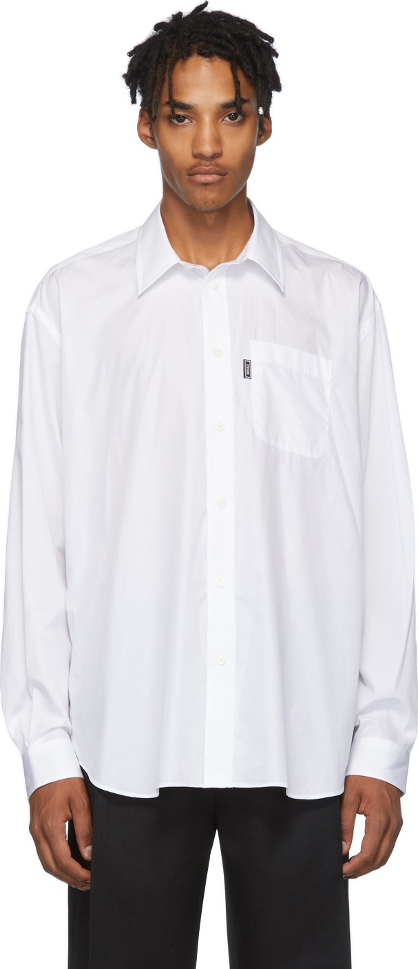 Versace White Logo Pocket Shirt