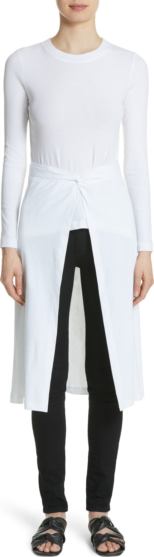 Rosetta Getty Jersey Apron Wrap Top
