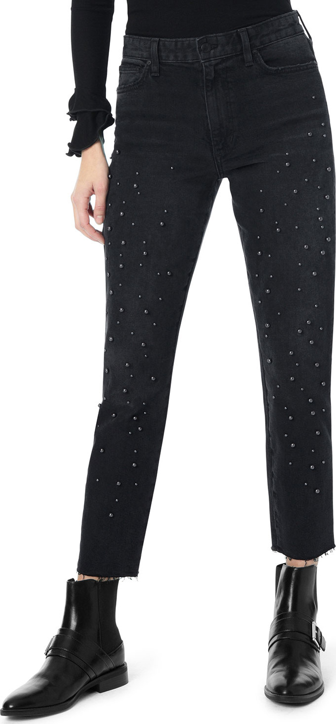 Joe's Jeans The Smith Raw-Hem Ankle Jeans with Pearls