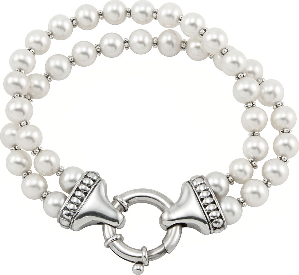 LAGOS Luna Pearl Double-Strand Bracelet, 7mm