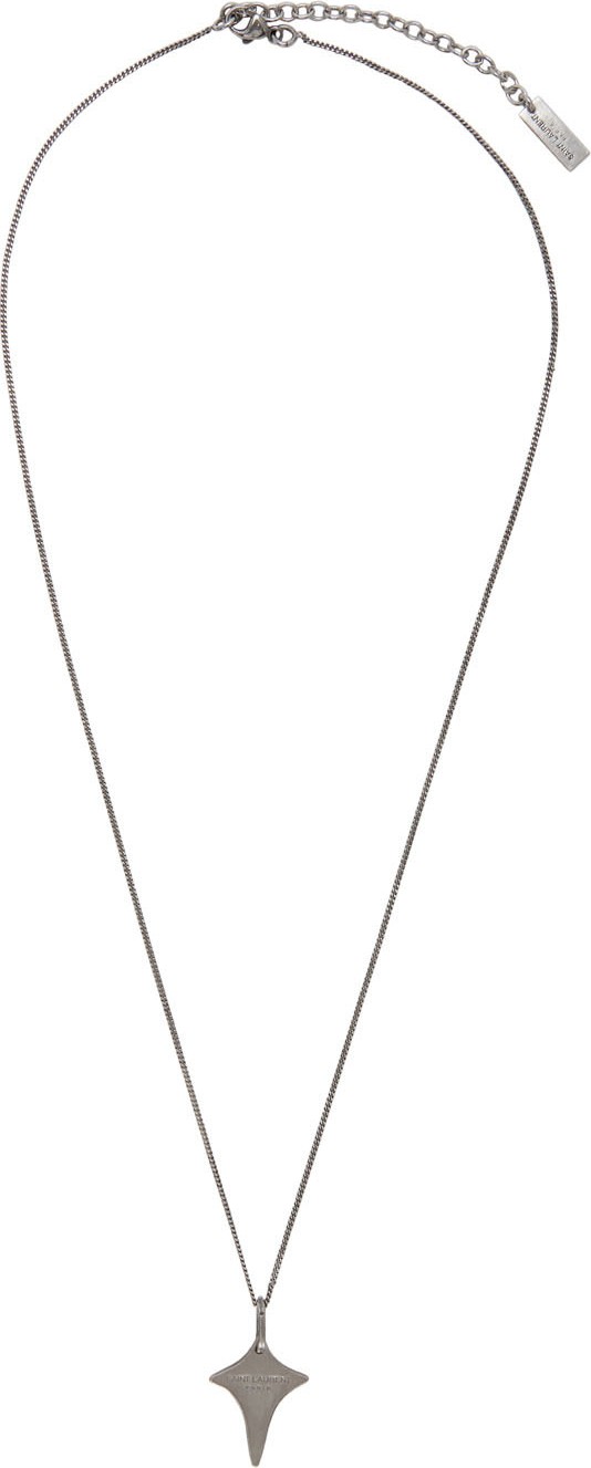 Saint Laurent Silver Star Necklace