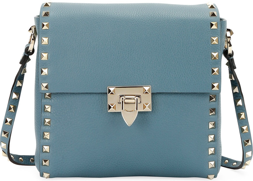 Valentino Rockstud Vitello Leather Shoulder Bag