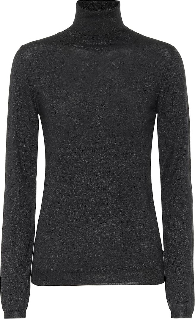 Brunello Cucinelli Cashmere-blend roll-neck sweater