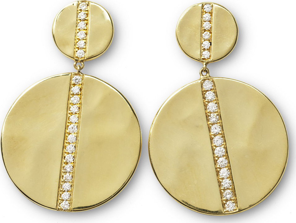 IPPOLITA 18K Gold Senso Large Snowman Earrings with Diamonds