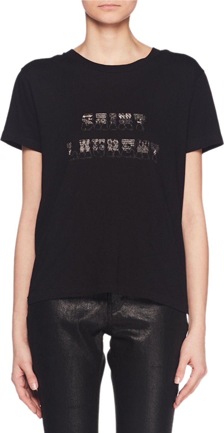 Saint Laurent Classic Logo Graphic Short-Sleeve Tee