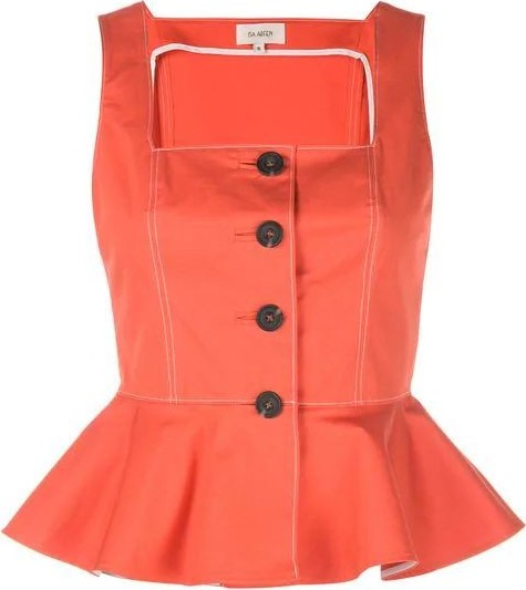 Isa Arfen Elba button peplum top