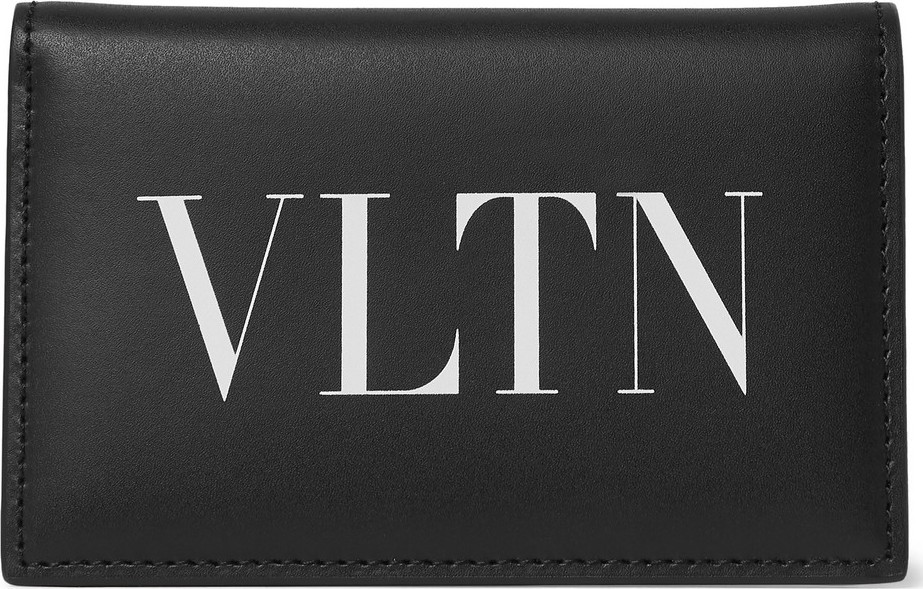 Valentino Valentino Garavani Logo-Print Leather Bifold Cardholder