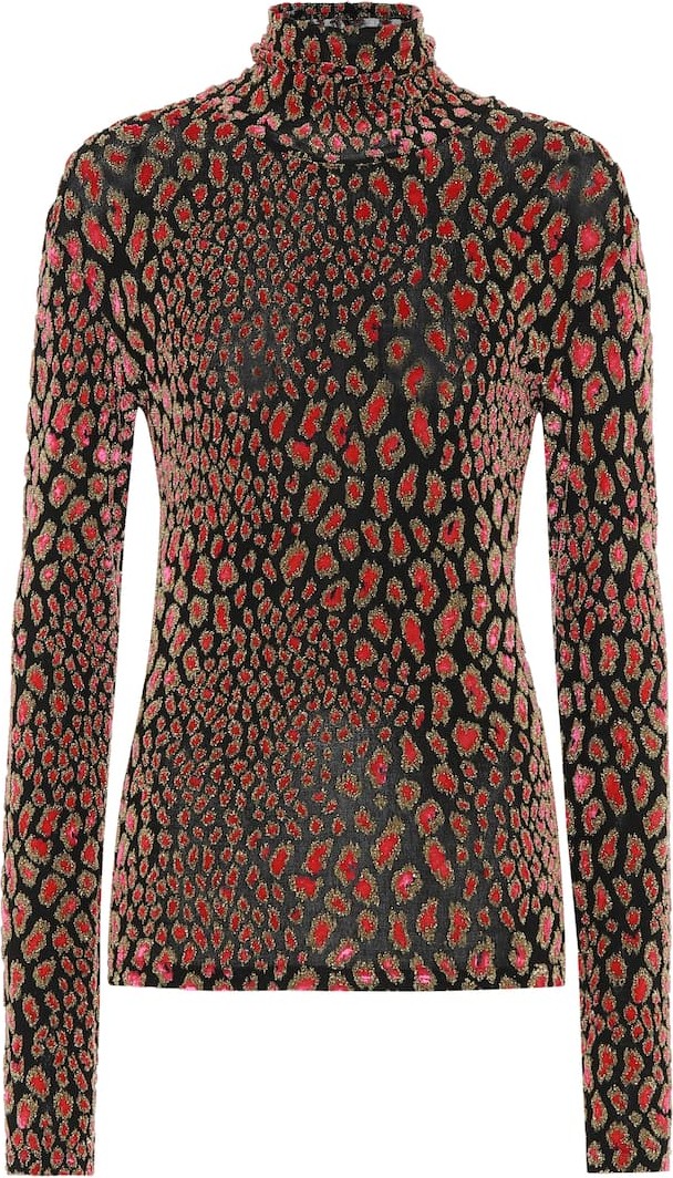 Caroline Constas Delphine leopard-print top