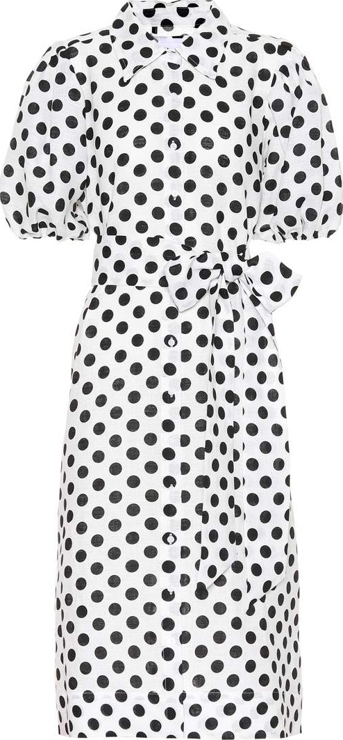 Lisa Marie Fernandez Polka-dot linen shirt dress
