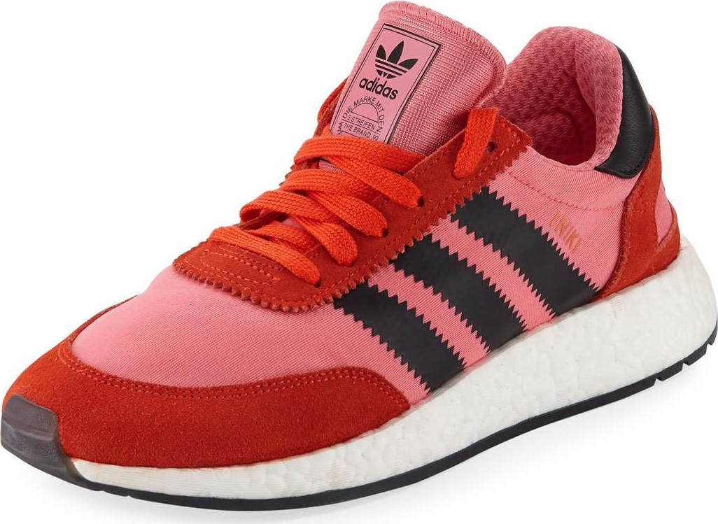 Adidas Iniki Vintage Runner Sneaker, Pink/Orange