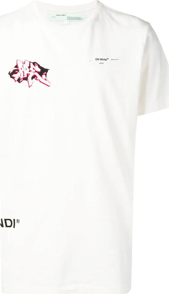 Off White dondi Graffiti print t-shirt