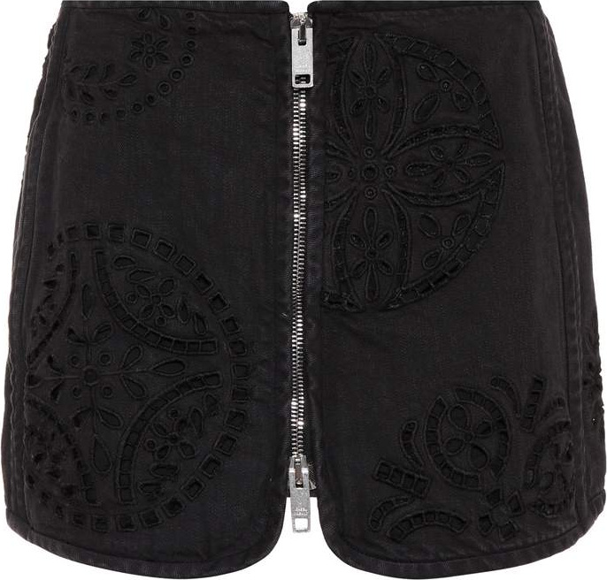 Isabel Marant Embroidered denim miniskirt