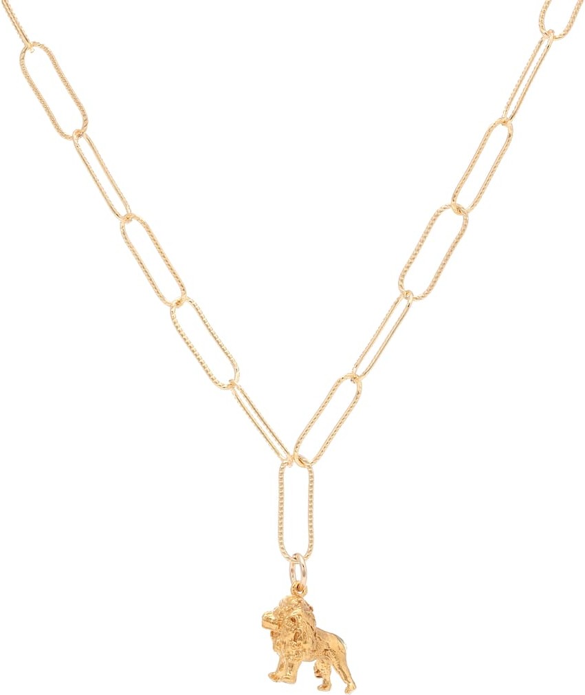 Alighieri The Lion in the Night 24kt gold-plated necklace