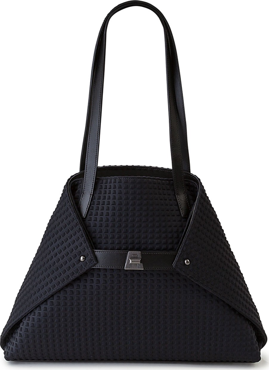 Akris Ai Small Fabric Shoulder Tote Bag
