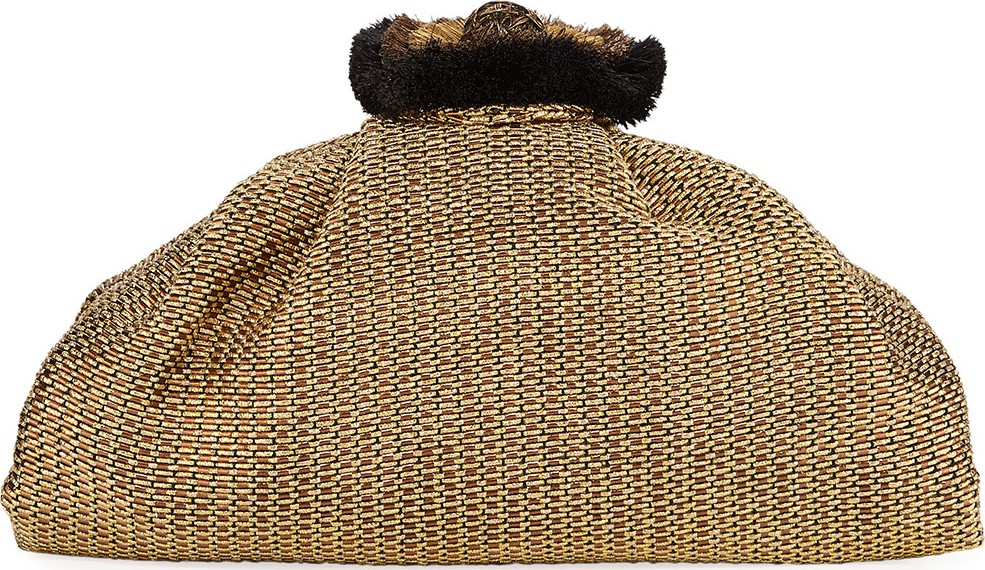 Sanayi 313 Zarina Metallic Fabric Clutch Bag