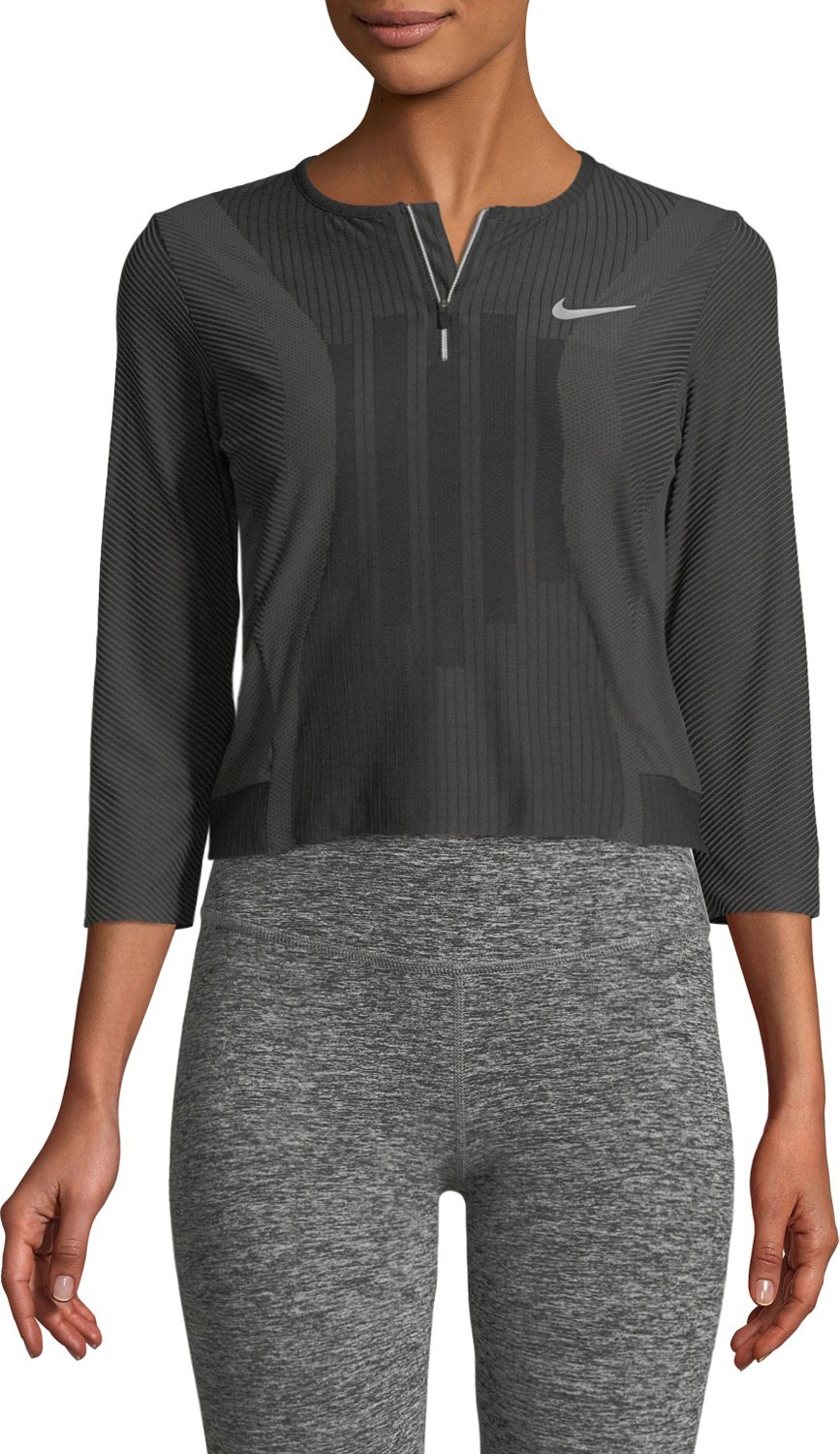 Nike Slam 3/4-Sleeve Quarter-Zip Performance Top