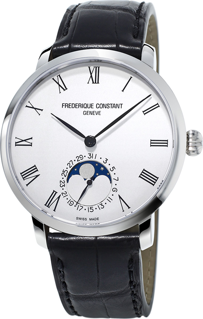 Frederique Constant 42mm Men's Slimline Moonphase Manufacture Watch